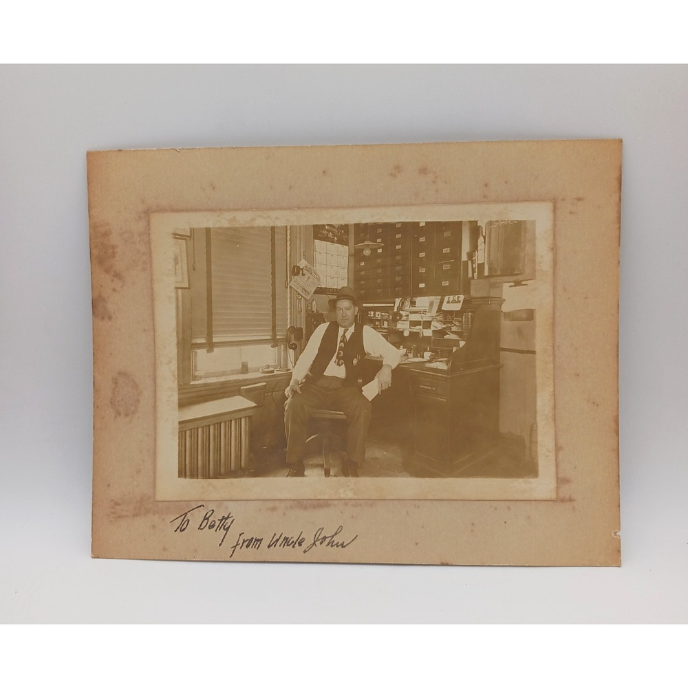 1910s-1930s Knoxville Tn Sheriff Detective Office Man Badge Occupational Photo